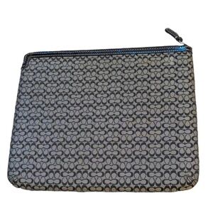 Coach Gray Monogram Pouch/ iPad case